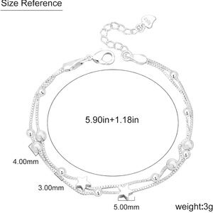 Elegant Silver Star Bracelet